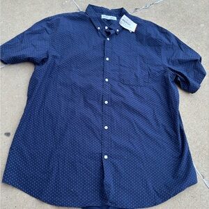 Old Navy Dark Blue Dotted Casual Shirt